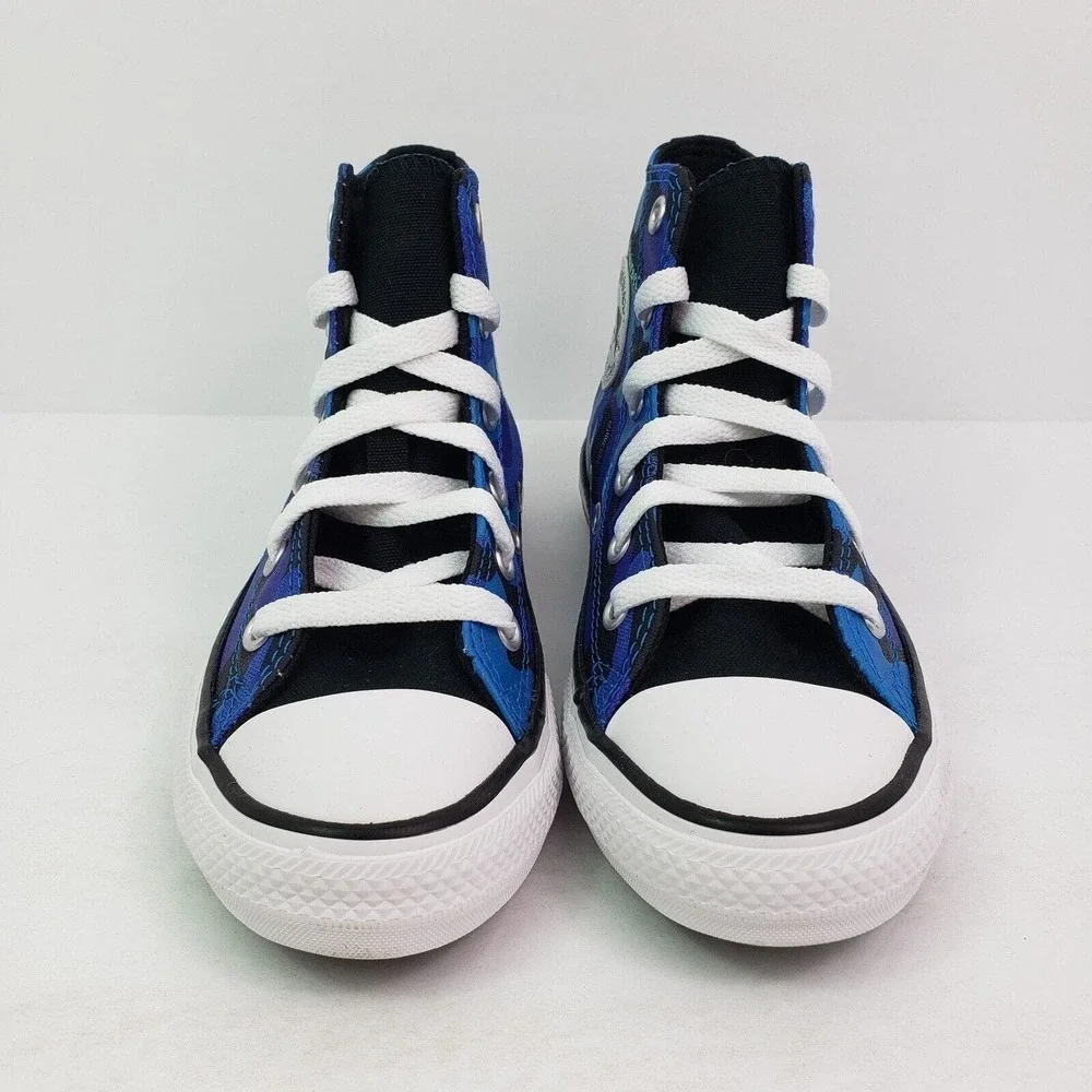 Converse CTAS HI Boys Size 1Y Kinetic Blue Canvas Lace Up Sneaker Shoes 327087F